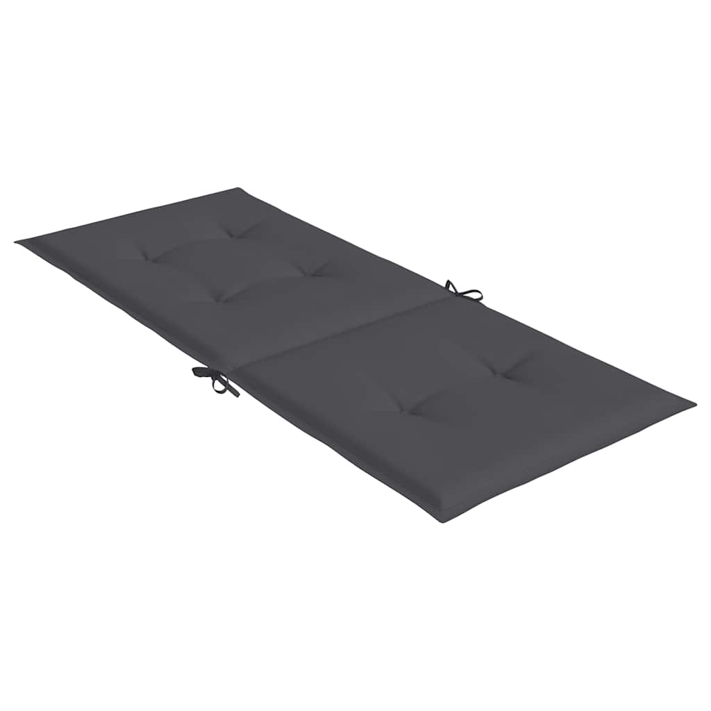Garden Highback Chair Cushions 2 pcs Anthracite 47.2"x19.7"x0.8" Fabric