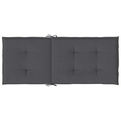 Garden Highback Chair Cushions 2 pcs Anthracite 47.2"x19.7"x0.8" Fabric