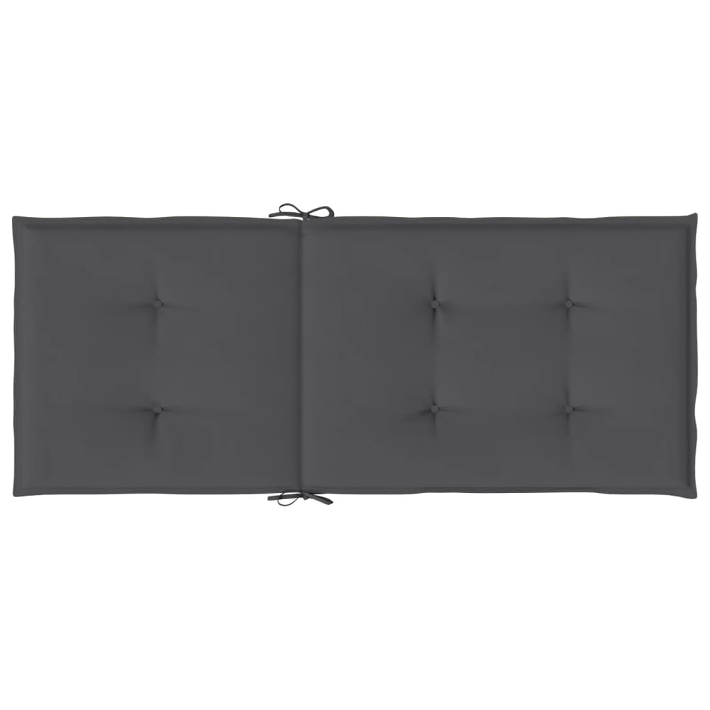 Garden Highback Chair Cushions 4 pcs Anthracite 47.2"x19.7"x1.2" Fabric