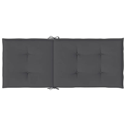 Garden Highback Chair Cushions 4 pcs Anthracite 47.2"x19.7"x1.2" Fabric
