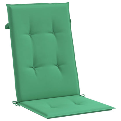 Garden Highback Chair Cushions 2 pcs Green 47.2"x19.7"x1.2" Fabric