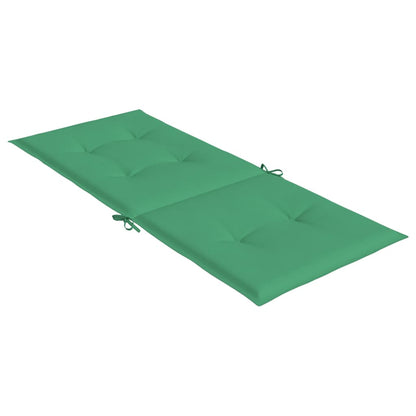 Garden Highback Chair Cushions 2 pcs Green 47.2"x19.7"x1.2" Fabric