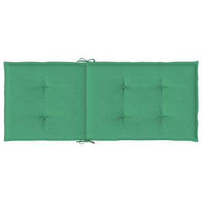 Garden Highback Chair Cushions 2 pcs Green 47.2"x19.7"x1.2" Fabric
