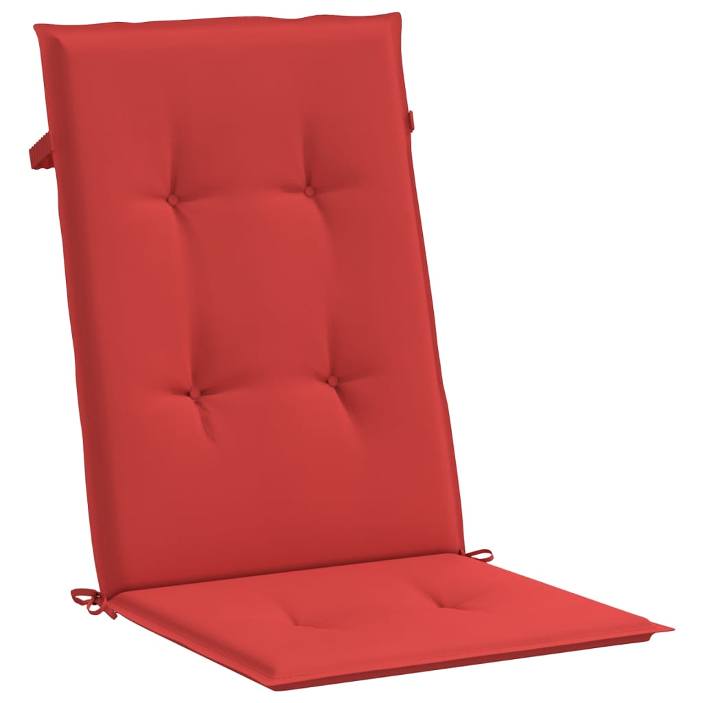 Garden Highback Chair Cushions 2 pcs Red 47.2"x19.7"x1.2" Fabric