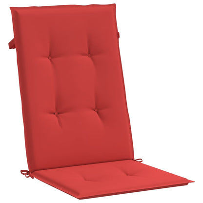 Garden Highback Chair Cushions 2 pcs Red 47.2"x19.7"x1.2" Fabric