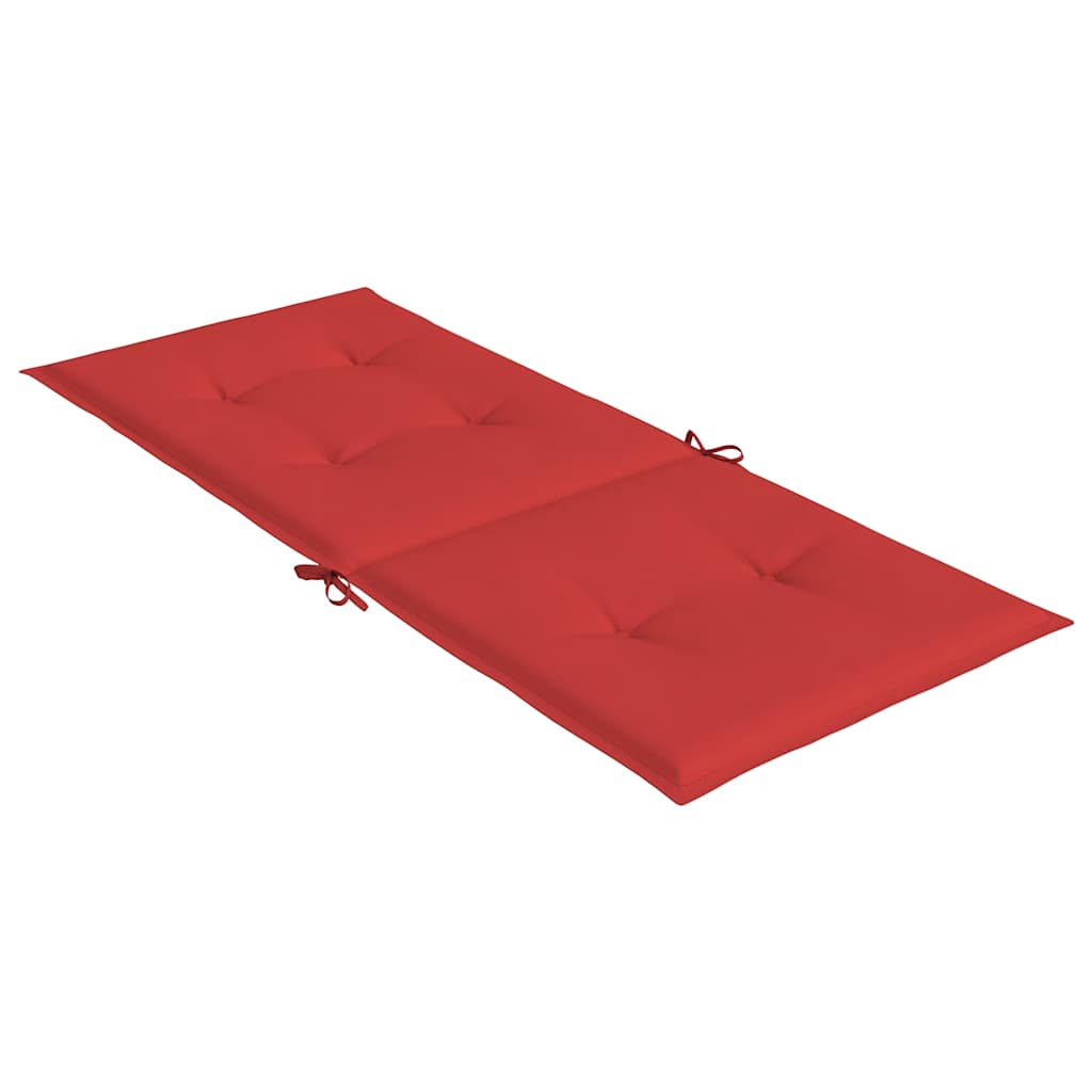 Garden Highback Chair Cushions 2 pcs Red 47.2"x19.7"x1.2" Fabric
