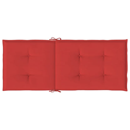 Garden Highback Chair Cushions 2 pcs Red 47.2"x19.7"x1.2" Fabric