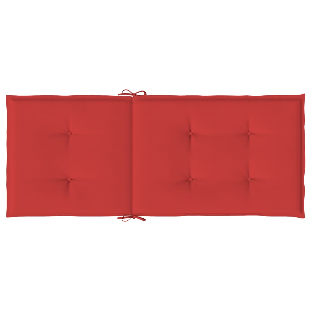 Garden Highback Chair Cushions 4 pcs Red 47.2"x19.7"x1.2" Fabric