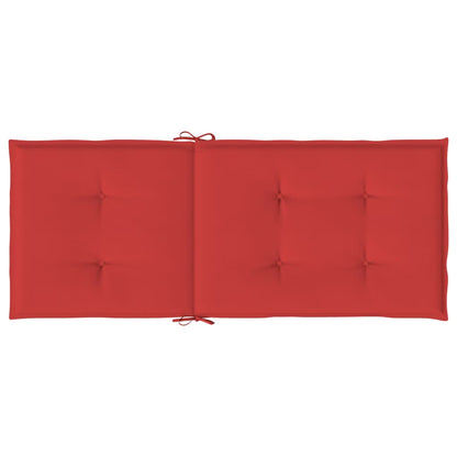 Garden Highback Chair Cushions 4 pcs Red 47.2"x19.7"x1.2" Fabric