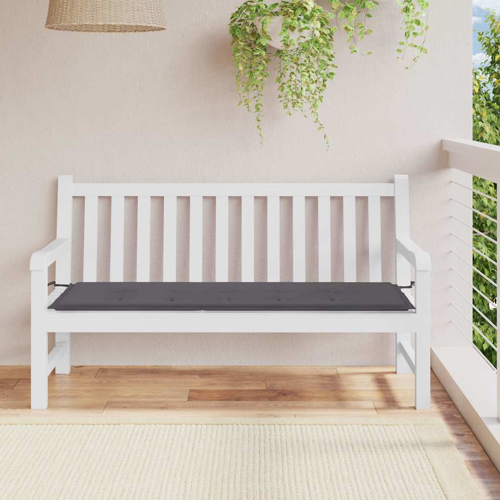 Garden Bench Cushion Anthracite 59.1"x19.7"x1.2" Oxford Fabric