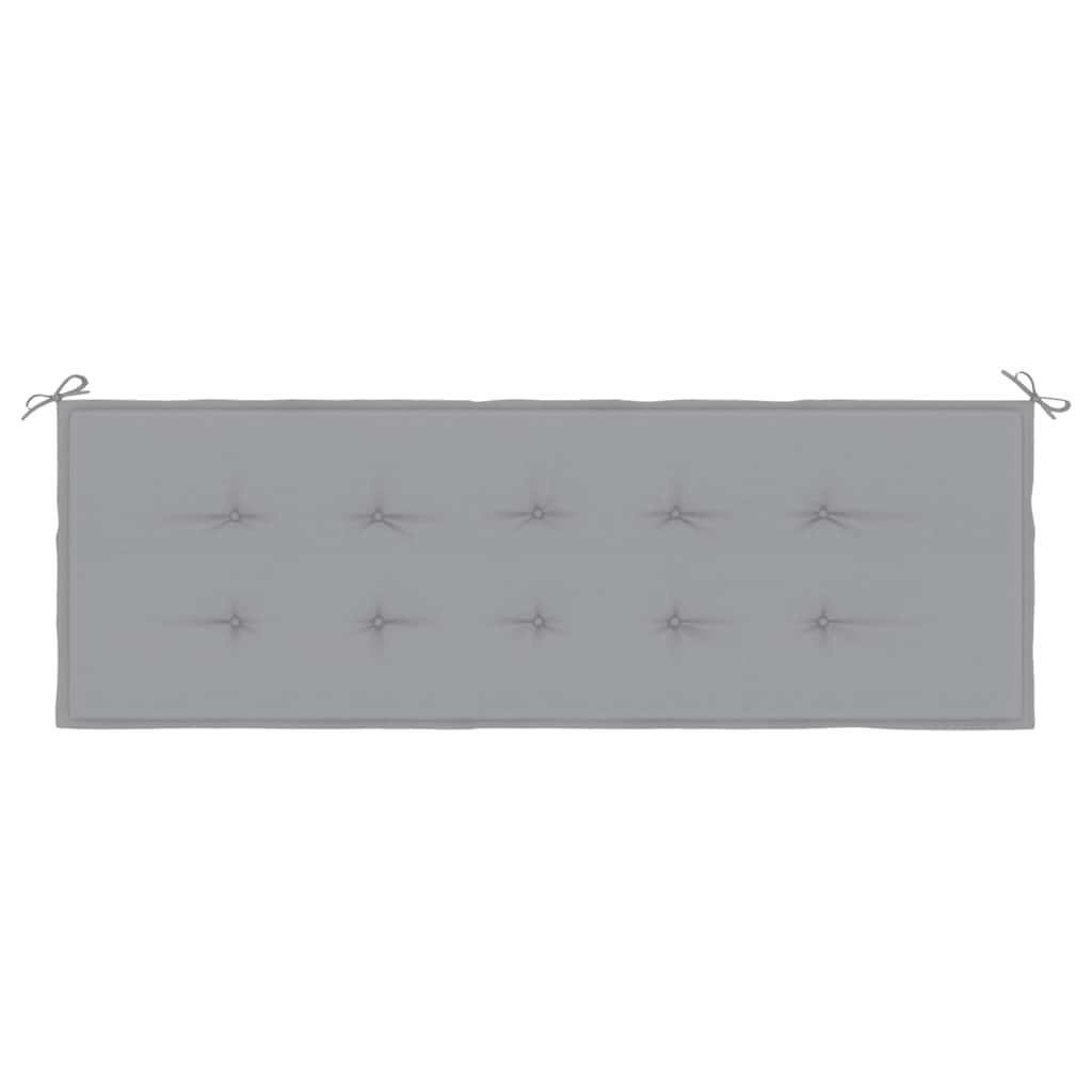 Garden Bench Cushion Gray 59.1"x19.7"x1.6" Oxford Fabric