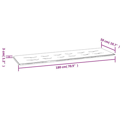 Garden Bench Cushion Gray 70.9"x19.7"x1.2" Oxford Fabric