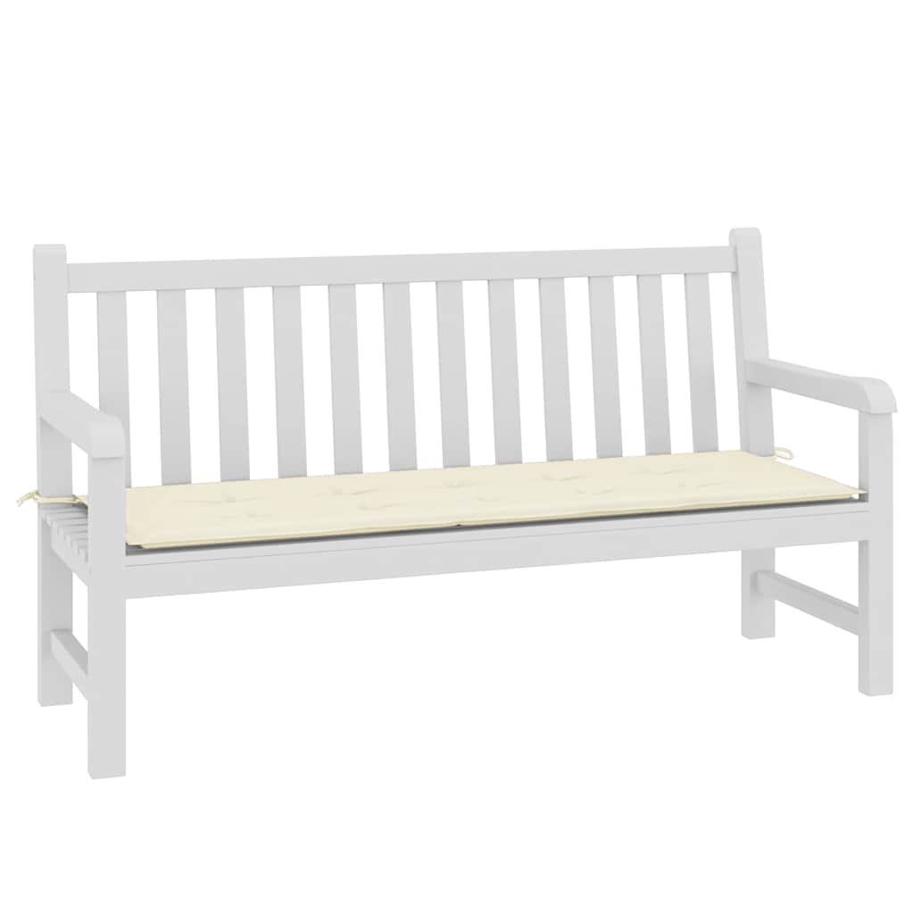 Garden Bench Cushion Cream 59.1"x19.7"x1.6" Oxford Fabric