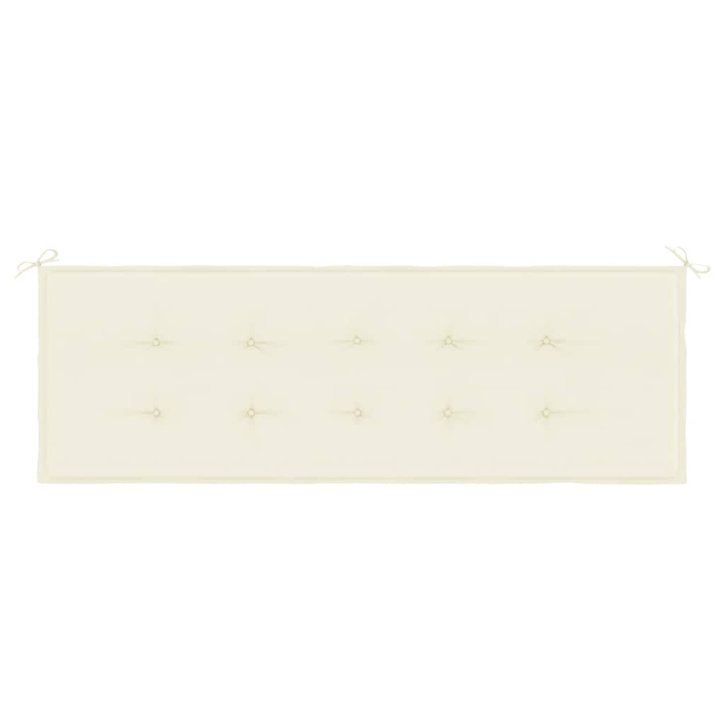 Garden Bench Cushion Cream 59.1"x19.7"x1.6" Oxford Fabric