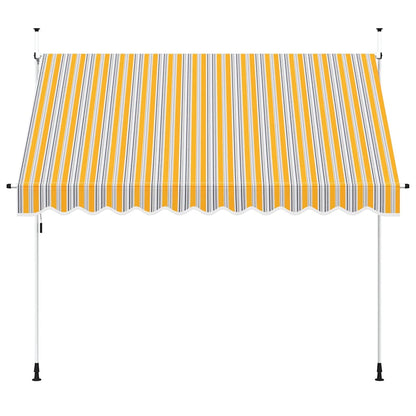 Manual Retractable Awning 300 cm Yellow and Blue Stripes