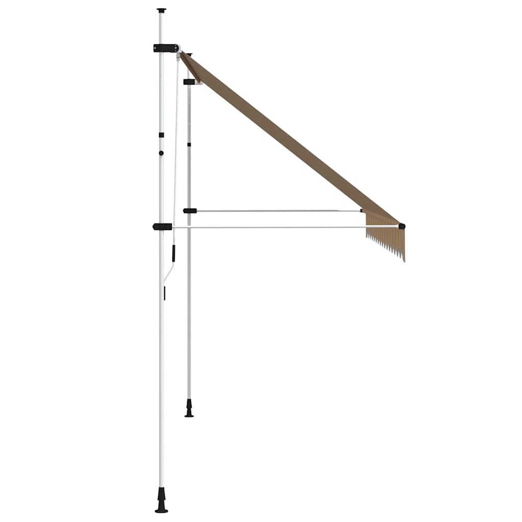 43229 vidaXL Manual Retractable Awning 350 cm Yellow and Blue Stripes