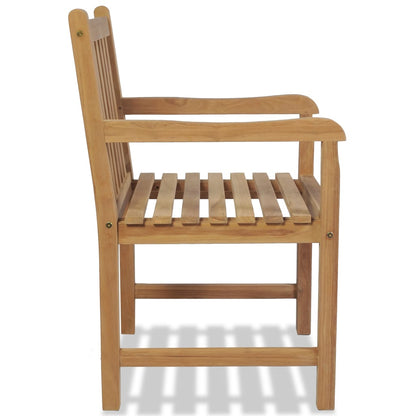 Outdoor Chair | Set of 2 | Brown | Solid Teak Wood | Standard | Durable