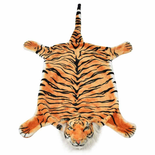 Carpet | Brown with tiger stripes | Polyester | 144 cm x 78 cm | Rug
