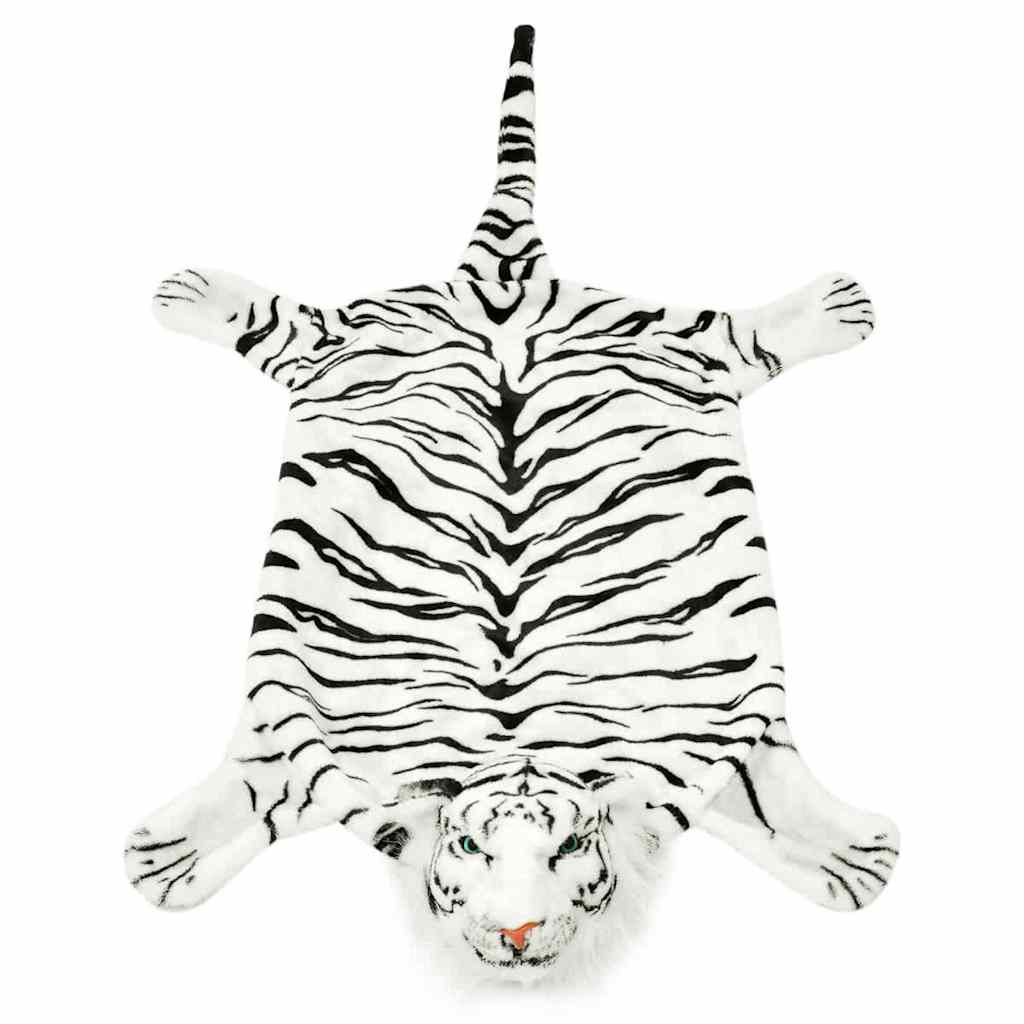 Carpet | White with tiger stripes | Polyester, Foam | 144 cm |  Pattern
