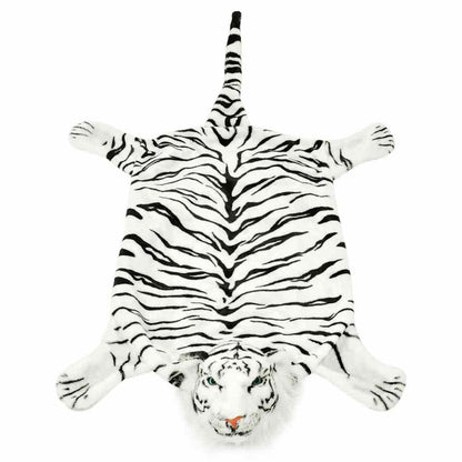 Carpet | White with tiger stripes | Polyester, Foam | 144 cm |  Pattern