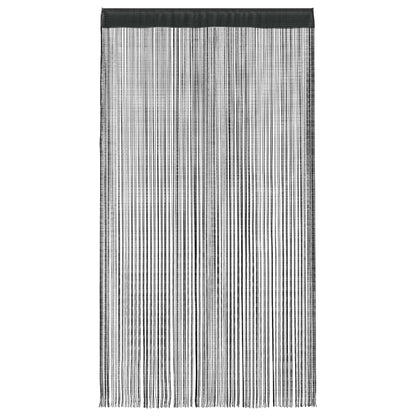 String Curtains 2 pcs 100x250 cm Black
