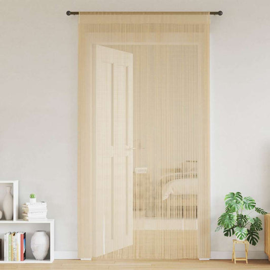String Curtains 2 pcs 140x250 cm Beige