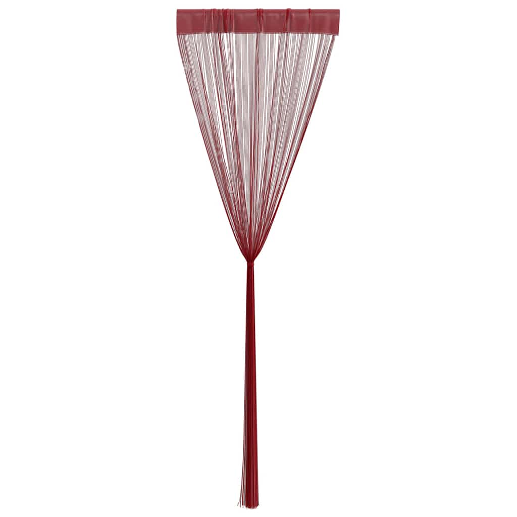 String Curtains 2 pcs 140x250 cm Burgundy