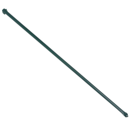 Garden Posts 10 pcs 39.4" Metal Green