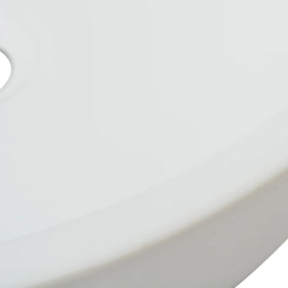 Basin Round Ceramic White 42x12 cm