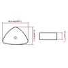 Basin Triangle Ceramic White 50.5x41x12 cm