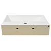 Basin with Faucet Hole Ceramic White 60.5x42.5x14.5 cm