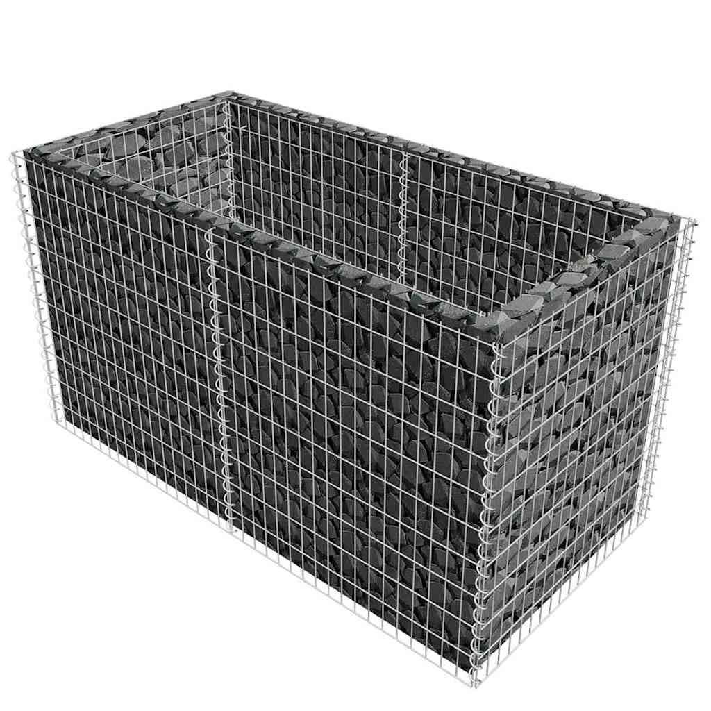 Garden Raised Bed Silver Galvanized Steel 70.9 x 35.4 x 39.4 in