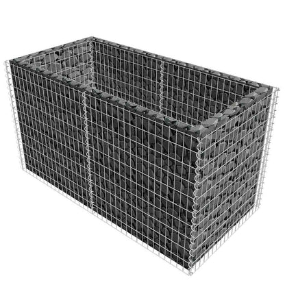 Garden Raised Bed Silver Galvanized Steel 70.9 x 35.4 x 39.4 in