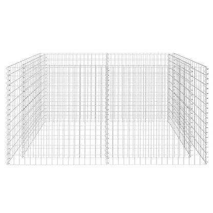 Garden Raised Bed Silver Galvanized Steel 70.9 x 35.4 x 39.4 in