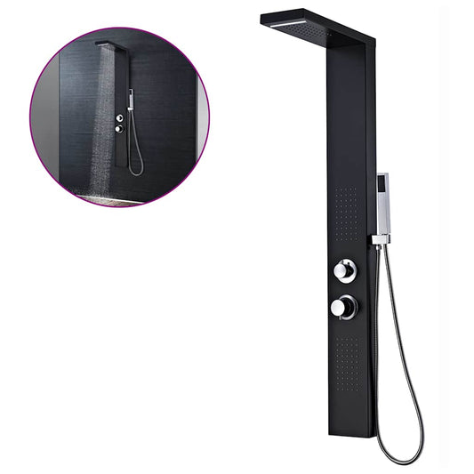 Shower Panel System Aluminium Matte Black