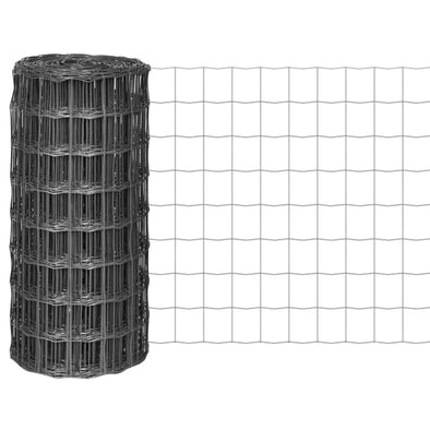 Euro Fence Steel 25x0.8 m Grey