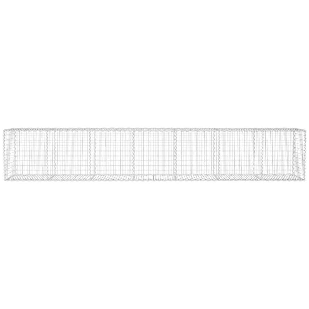 Gabion Wall with Cover Galvanized Steel 236.2"x19.7"x39.4"
