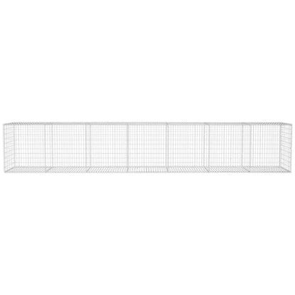 Gabion Wall with Cover Galvanized Steel 236.2"x19.7"x39.4"