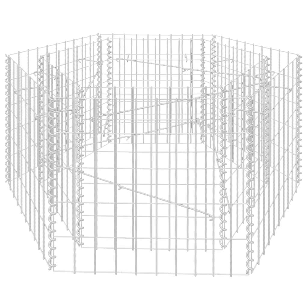 Gabion Raised Bed Silver Galvanized steel Heavy Weight Endurance