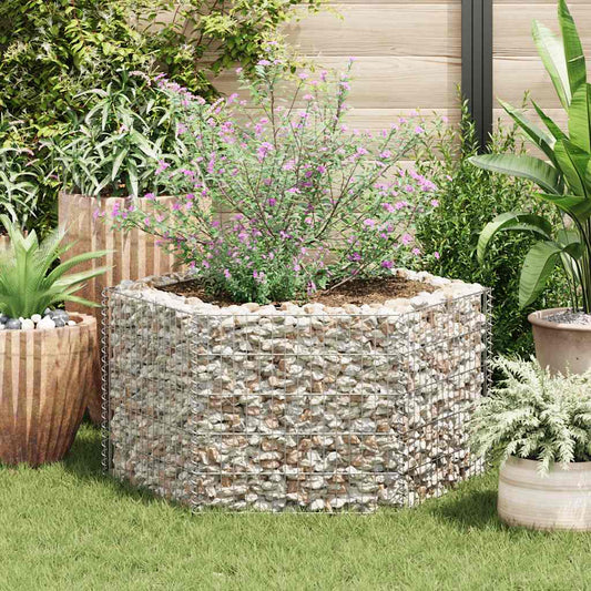 Gabion Raised Bed Silver Galvanized steel Heavy Weight Endurance
