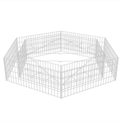 Hexagonal Gabion Raised Bed 200x173x40 cm