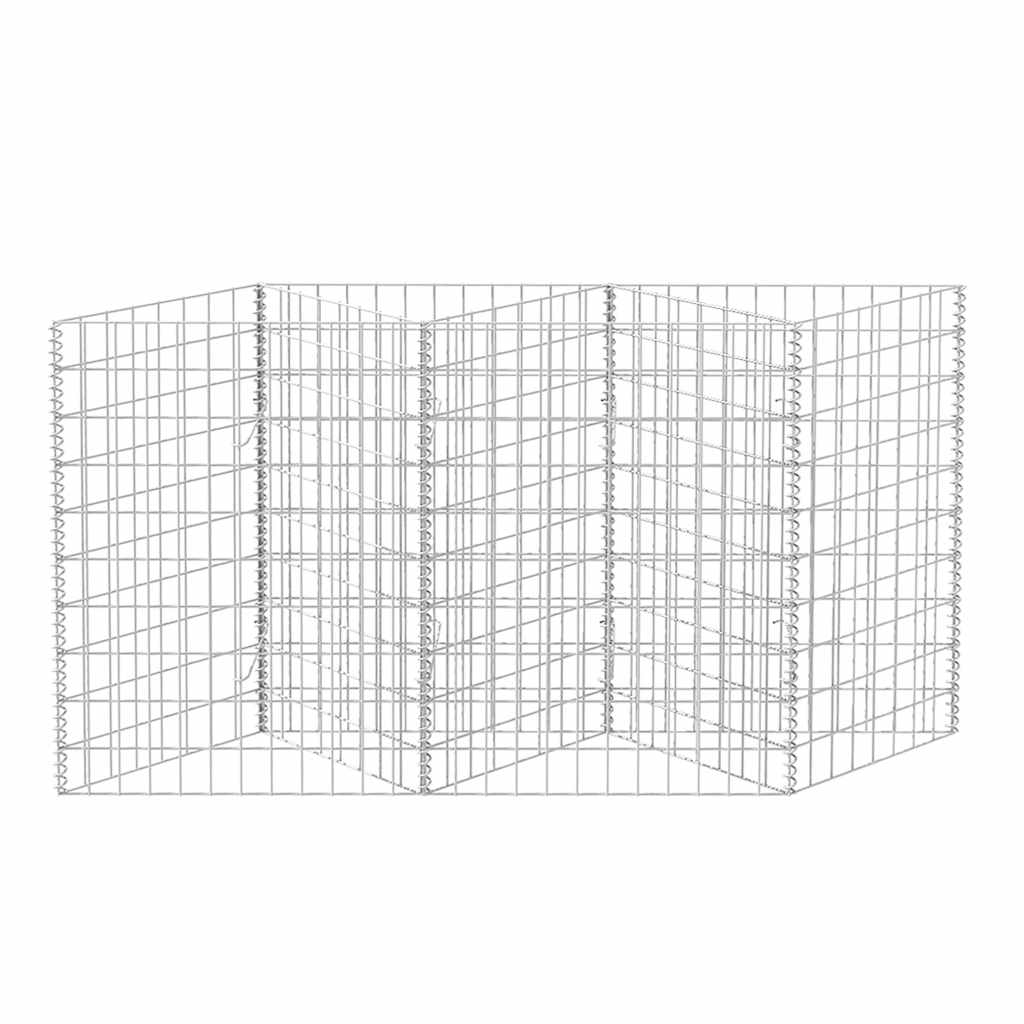 Gabion Basket Galvanized Steel 47.2"x11.8"x39.4"