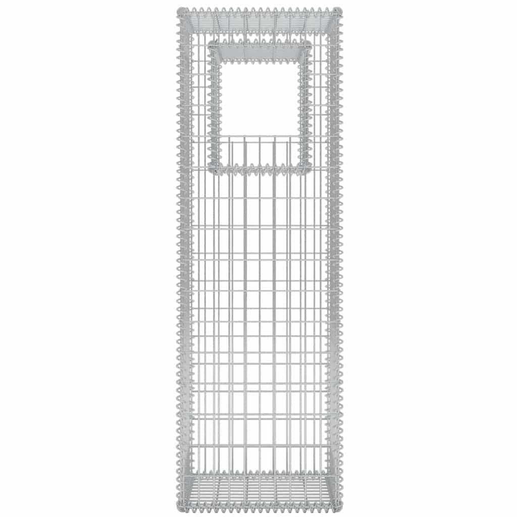 142542 vidaXL Gabion Basket Posts/Planters 2 pcs Steel 50x50x160 cm