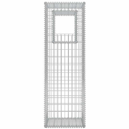 142542 vidaXL Gabion Basket Posts/Planters 2 pcs Steel 50x50x160 cm