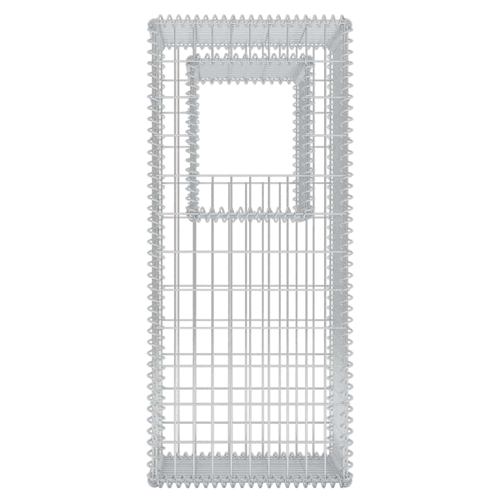 Gabion Basket Posts/Planters 2 pcs Steel 50x50x120 cm