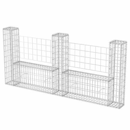 Gabion Basket U-Shape Galvanized Steel 94.5"x7.9x39.4