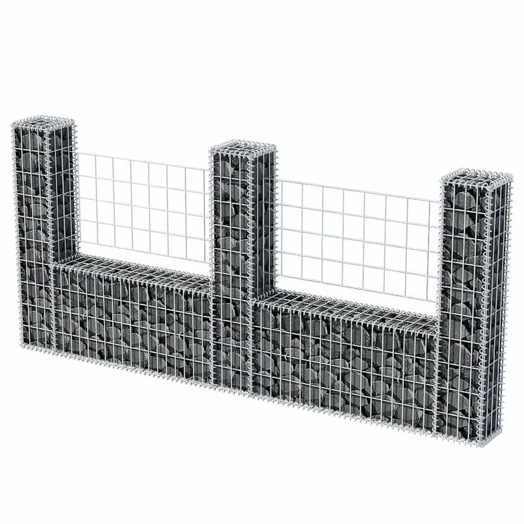 Gabion Basket U-Shape Galvanized Steel 94.5"x7.9x39.4