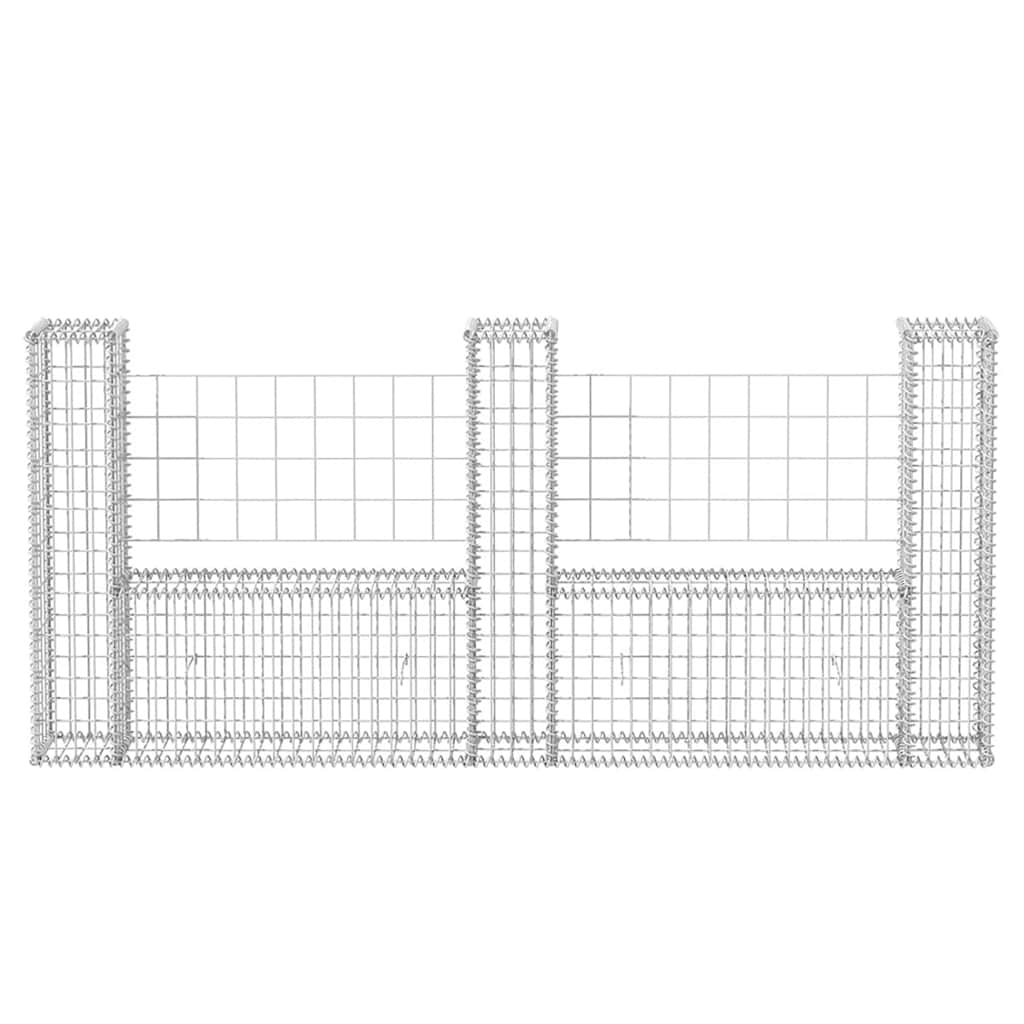 Gabion Basket U-Shape Galvanized Steel 94.5"x7.9x39.4
