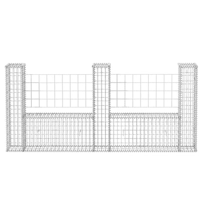Gabion Basket U-Shape Galvanized Steel 94.5"x7.9x39.4