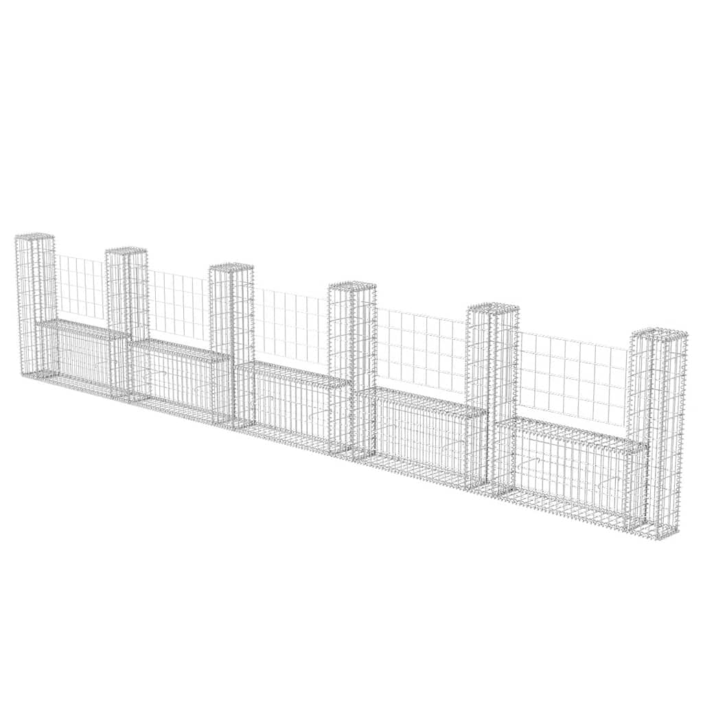Gabion Basket U-Shape Galvanized Steel 224.4"x7.9"x39.4"